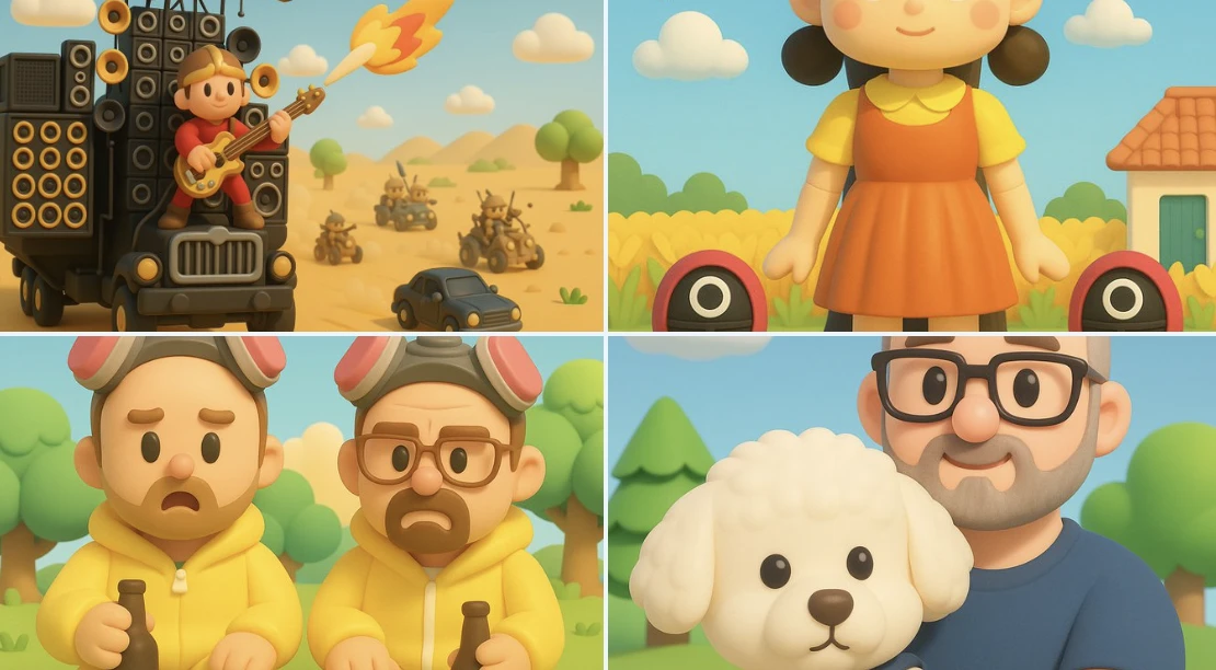 Nintendo Style 3D Cartoon Illustration