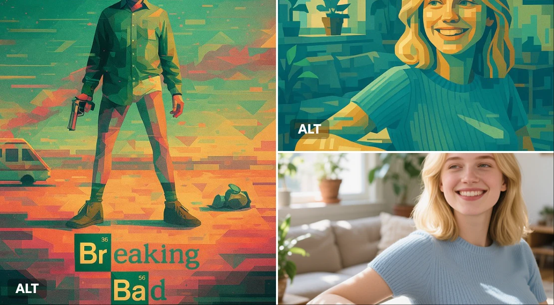 Surreal Geometric Art Style Digital Illustration