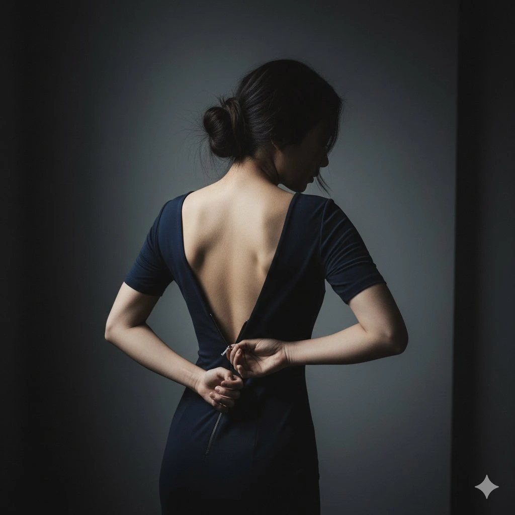 Girl changing clothes