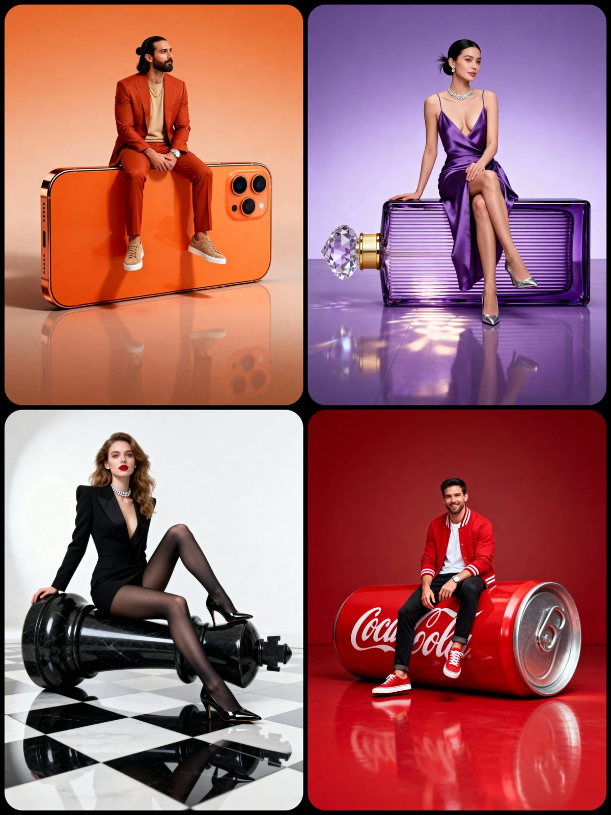 Studio shoot photo with oversized props