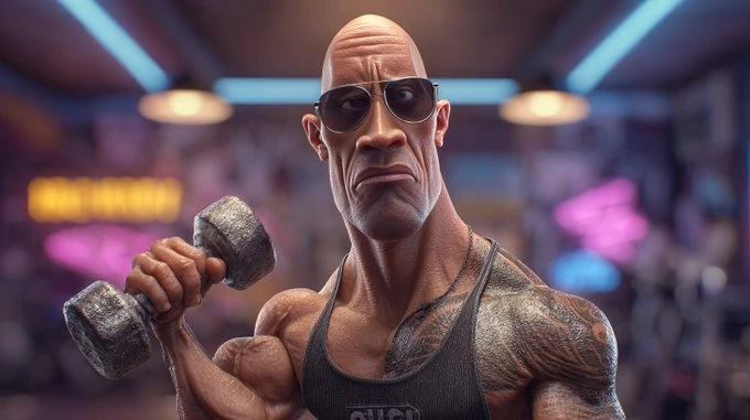 Exaggerated HD full-body comic