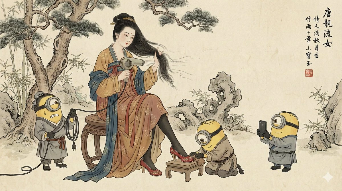 Traditional Chinese Ink and Color Painting